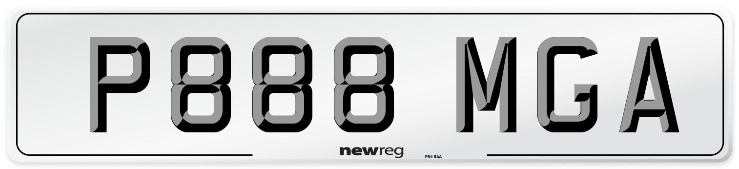 P888 MGA Number Plate from New Reg
